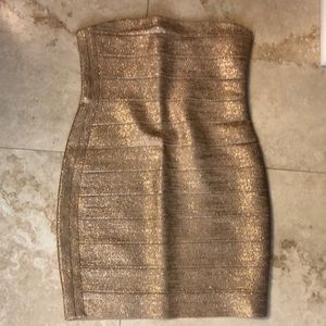 Strapless bandage dress